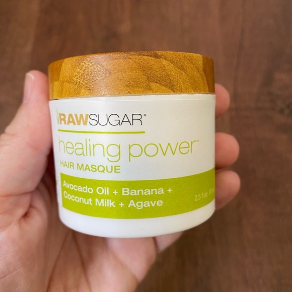 RAW SUGAR Traveling Set HAIR MASQUE Conditioner Cold Press Cream Leave In 3 - Picture 6 of 7
